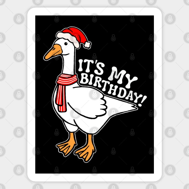 December Birthday Silly Goose Sticker by Downtown Rose